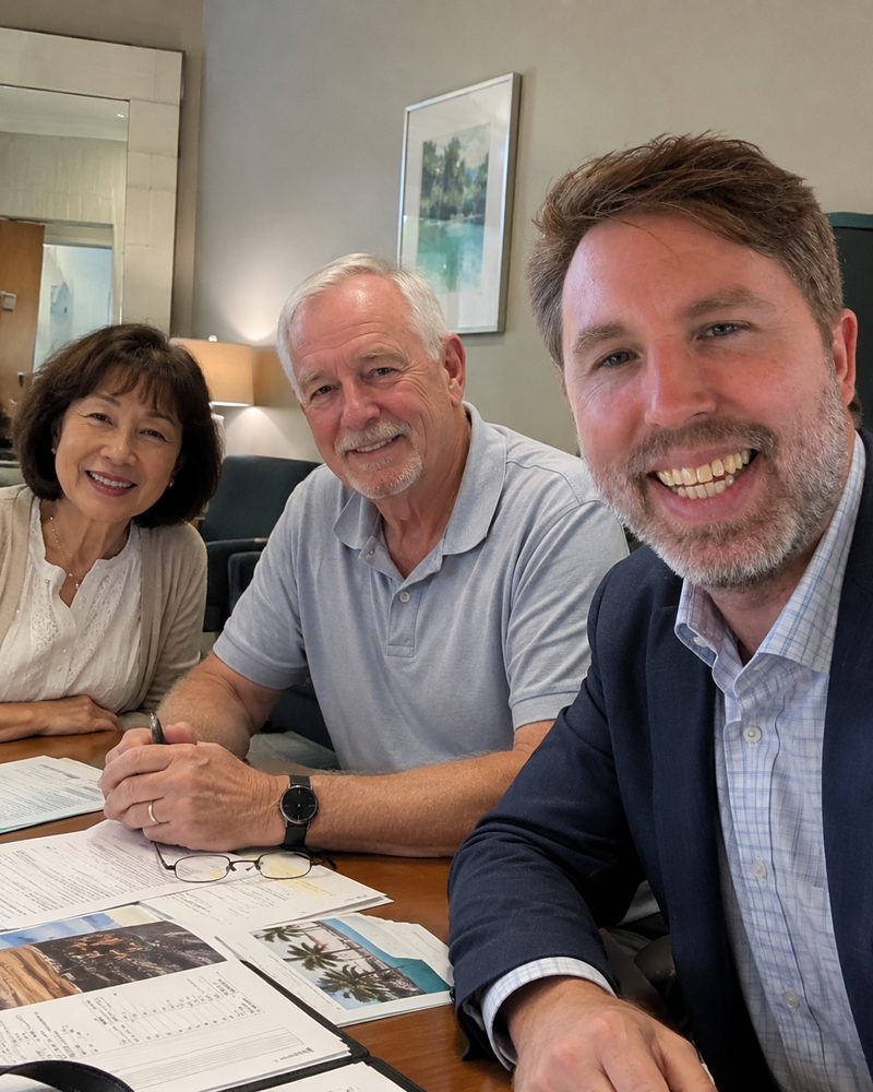 A one-on-one office consultation with a couple